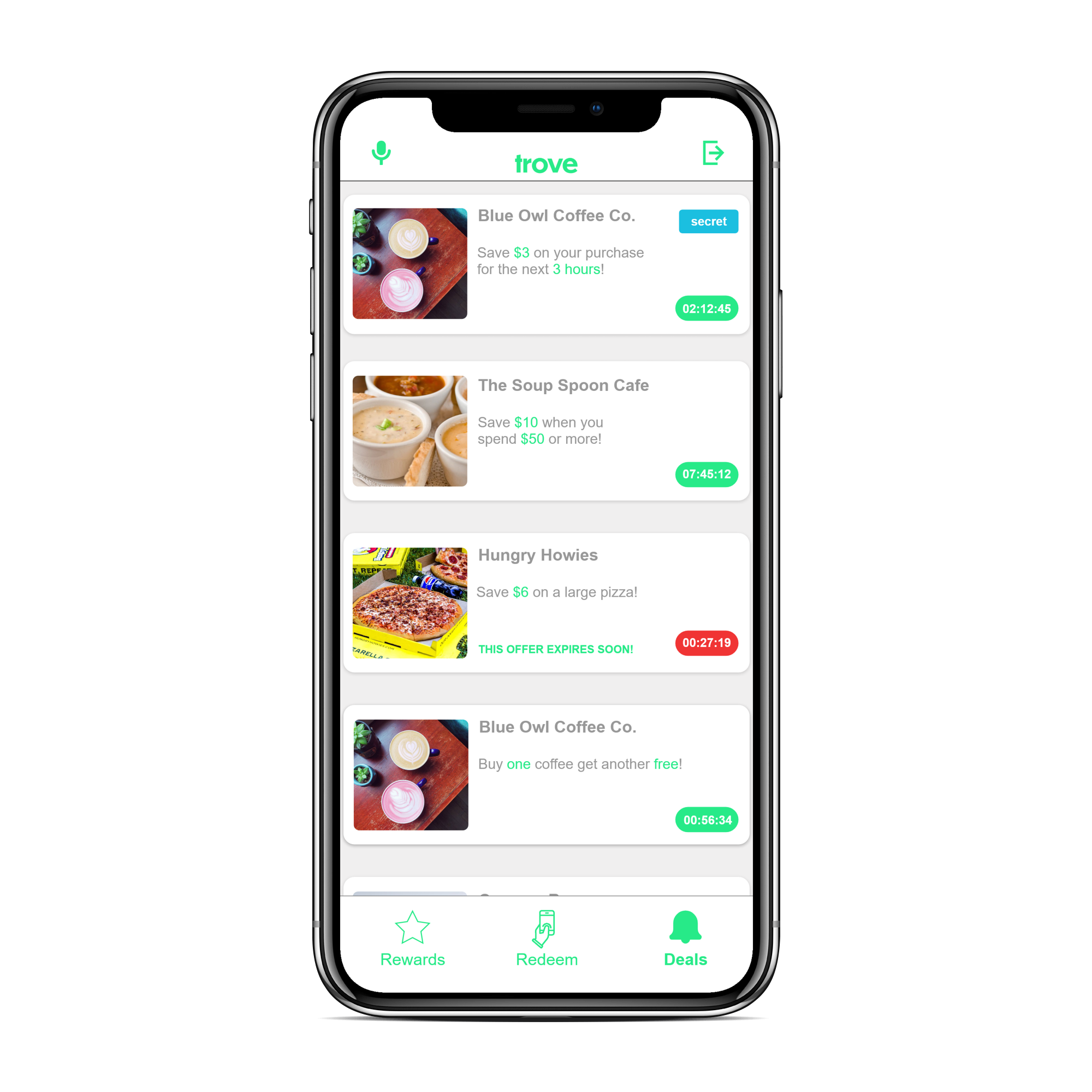 iOS deals/promotions screen